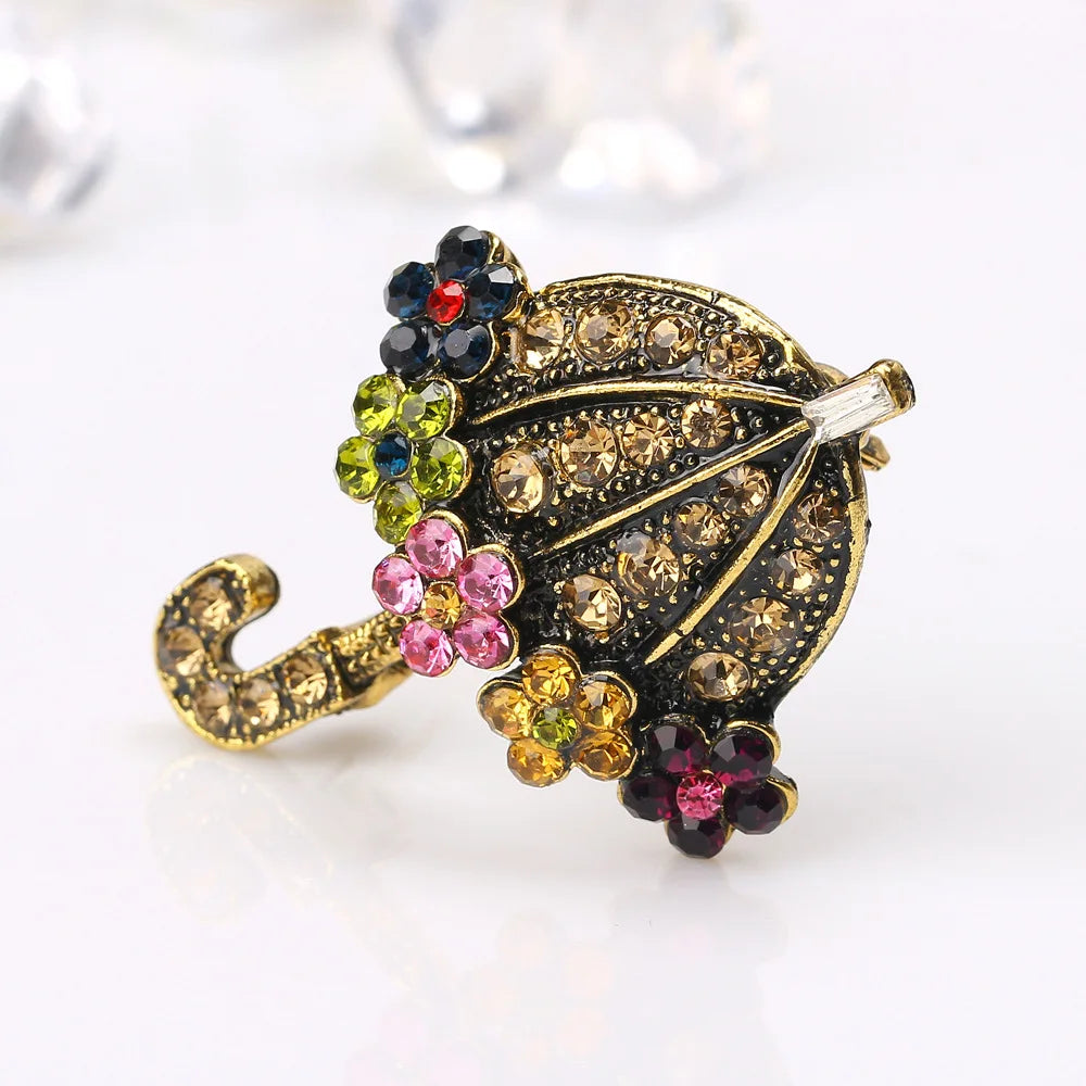 Rhinestone & Crystal Brooch
